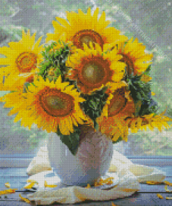 Aesthetic Sunflower Vase Diamond Painting