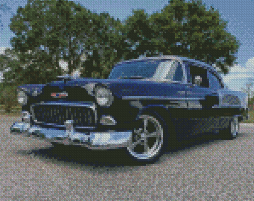 Black 1955 Chevrolet Diamond Painting