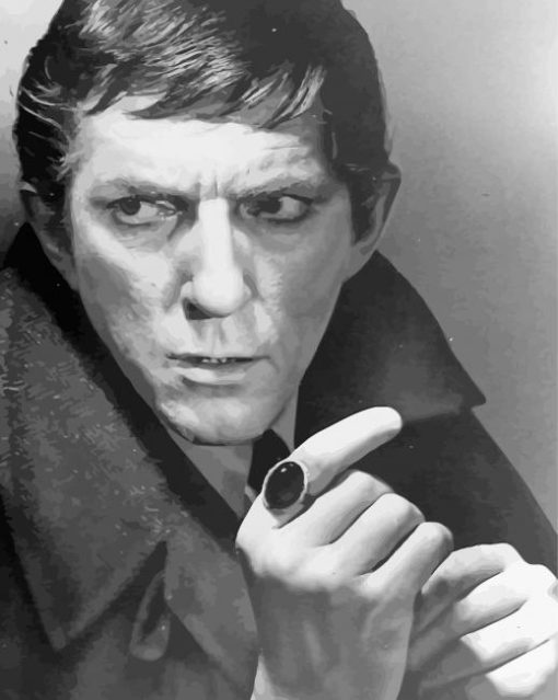 Black And White Jonathan Frid Diamond Painting