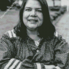 Black And White Wilma Mankiller Diamond Painting