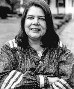 Black And White Wilma Mankiller Diamond Painting