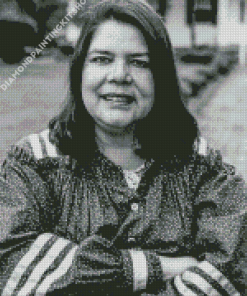 Black And White Wilma Mankiller Diamond Painting