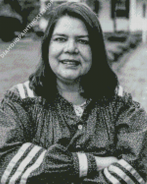 Black And White Wilma Mankiller Diamond Painting