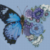 Blue Butterflies And Blooms Diamond Painting