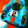 Blue Porsche 917 Diamond Painting