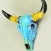 Blue Cow Skull Diamond Painting