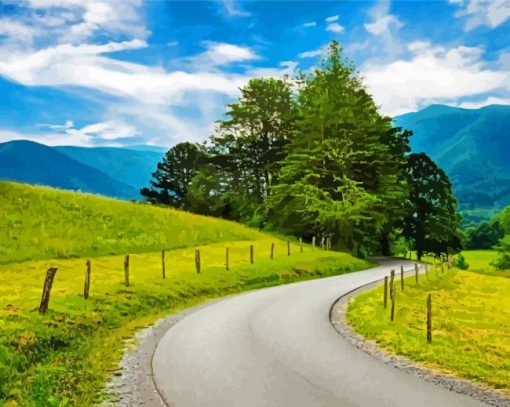 Cades Cove Road Diamond Painting