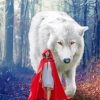 Cool Wolf And Girl Diamond Painting