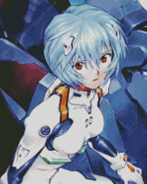 Cute Rei Ayanami Diamond Painting