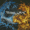 Fire And Water Corvette Emblem Diamond Painting