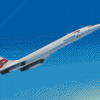 Flying Concorde Plane Diamond Painting