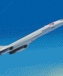 Flying Concorde Plane Diamond Painting