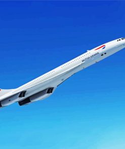 Flying Concorde Plane Diamond Painting