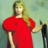 Girl In Red Dress Diamond Painting