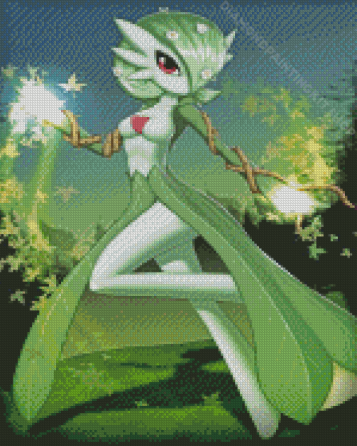 Green Gardevoir Diamond Painting