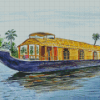 House Boat Art Diamond Painting