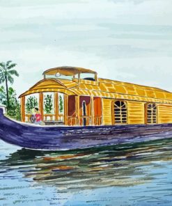 House Boat Art Diamond Painting