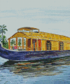 House Boat Art Diamond Painting