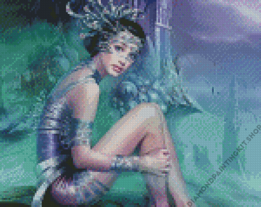 Lonely Fantasy Girl Diamond Painting