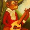 Monkey Playing Guitar Diamond Painting