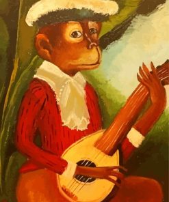 Monkey Playing Guitar Diamond Painting