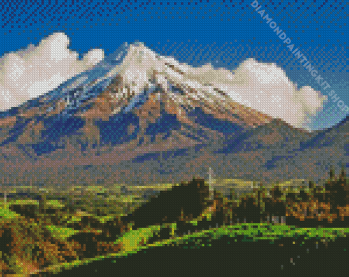 Mount Taranaki Landscape Diamond Painting