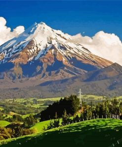 Mount Taranaki Landscape Diamond Painting