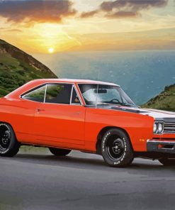 Orange 69 Roadrunner Diamond Painting