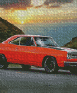 Orange 69 Roadrunner Diamond Painting