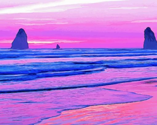 Oregon Coast Sunset Diamond Painting