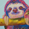 Pink Sloth Animal Diamond Painting