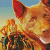 Red Dog Poster Diamond Painting