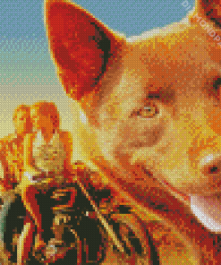 Red Dog Poster Diamond Painting