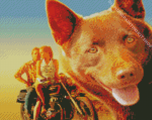 Red Dog Poster Diamond Painting