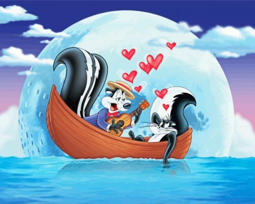 Romantic Pepe Le Pew Diamond Painting