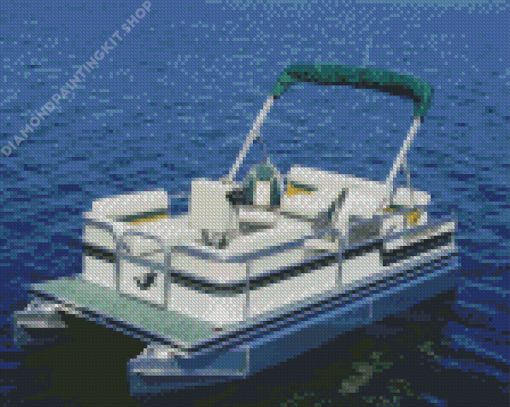 Sport Pontoon Boat Diamond Painting