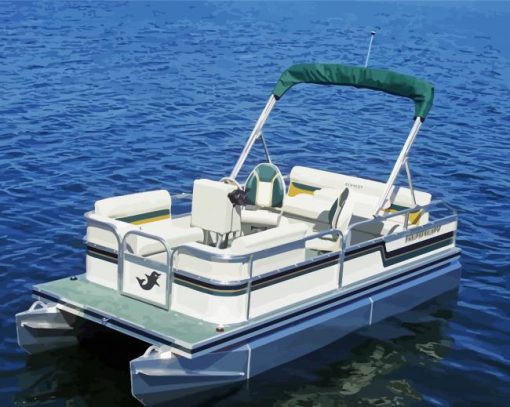 Sport Pontoon Boat Diamond Painting