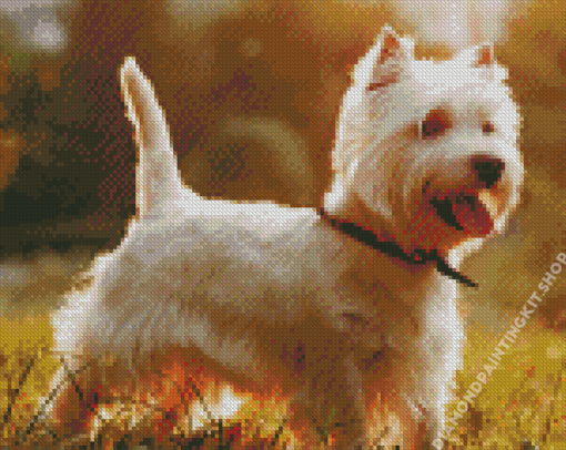 West Highland Terrier Dog Diamond Painting