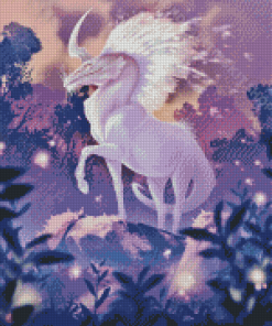 White Unicorn Dragon Diamond Painting