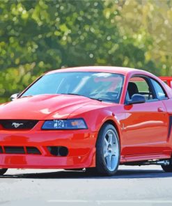 2000 Red Mustang Diamond Painting