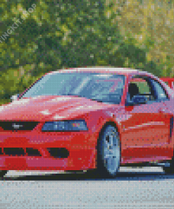 2000 Red Mustang Diamond Painting