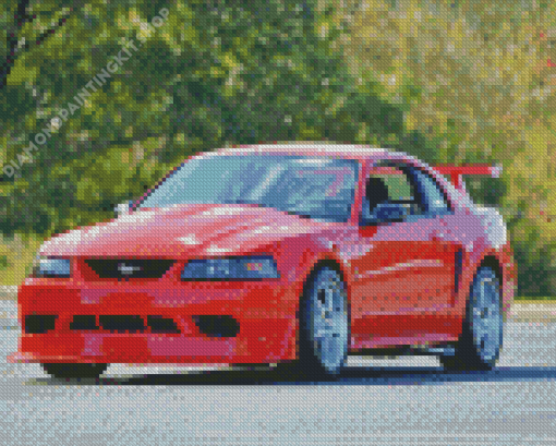 2000 Red Mustang Diamond Painting