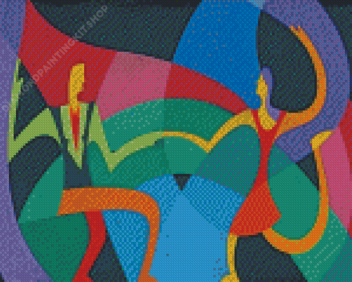 Abstract Swing Dancers Diamond Painting