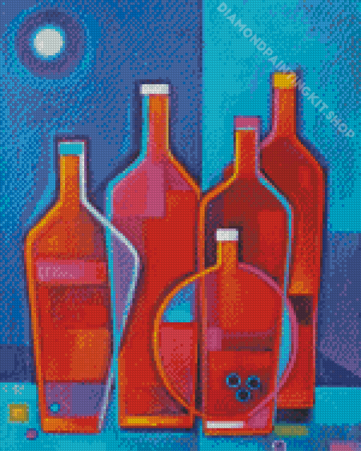 Abstract Bottles Still Life Diamond Painting