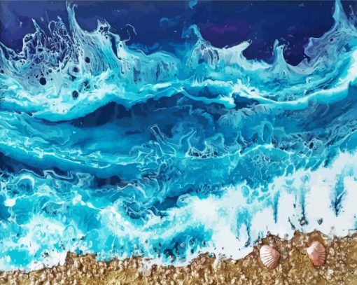 Abstract Ocean Scene Diamond Painting