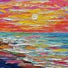 Abstract Ocean Sunset Diamond Painting