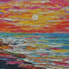 Abstract Ocean Sunset Diamond Painting