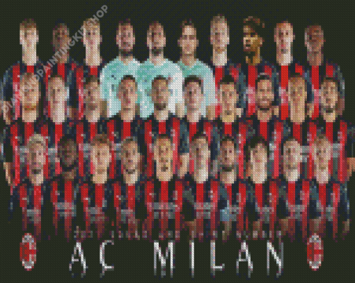 Ac Milan Football Players Diamond Painting