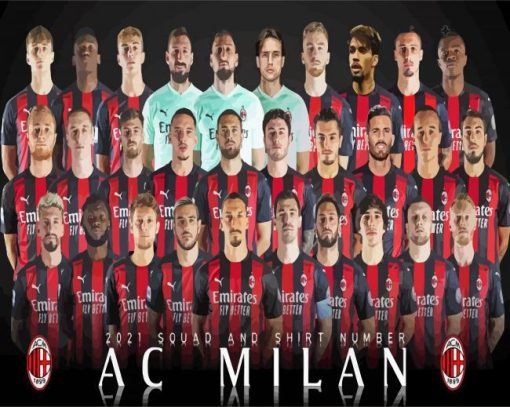 Ac Milan Football Players Diamond Painting