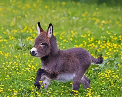 Adorable Mini Donkey Diamond Painting